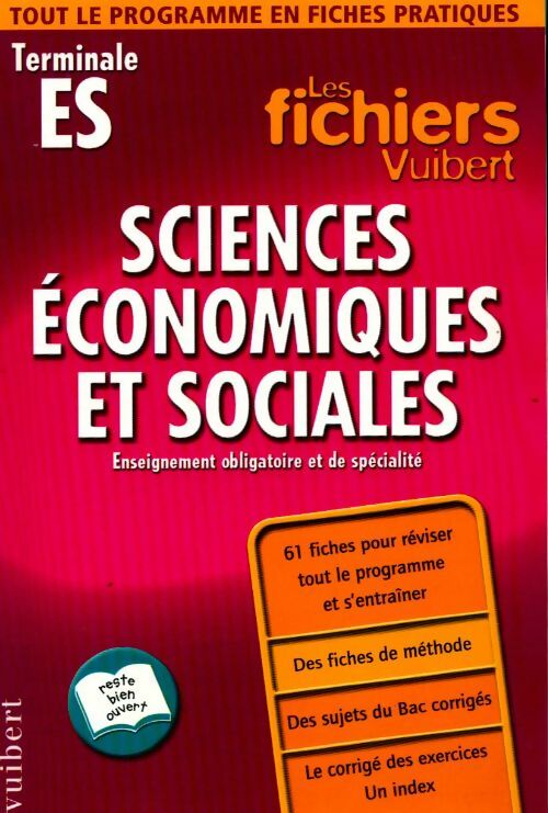 Livrenpoche : Sciences économiques et sociales terminale ES. Enseignement obligatoire et de spécialité : Corrigés - Dominique Fontaine - Livre