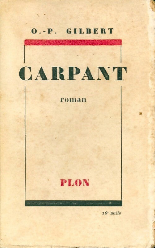 Livrenpoche : Carpant - Oscar-Paul Gilbert - Livre