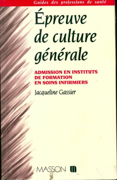 Livrenpoche : Épreuve de culture générale - Jacqueline Gassier - Livre