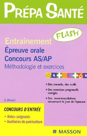 Livrenpoche : Entraînement épreuve orale. Concours d'admission AS et AP - Ghyslaine Benoist - Livre