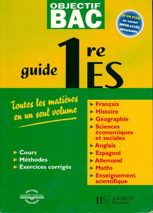 Livrenpoche : Guide 1ère ES. Toutes les matières en un seul volume - Collectif - Livre