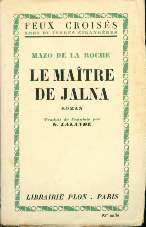 Livrenpoche : Le maître de Jalna - Mazo De la Roche - Livre