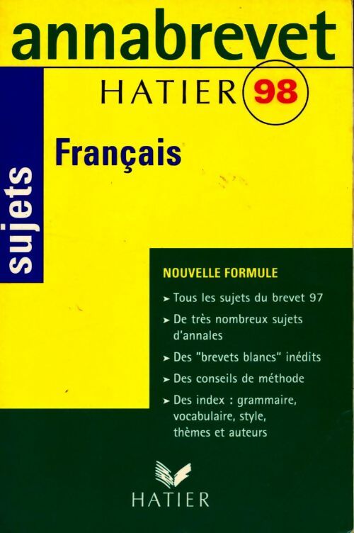 Livrenpoche : Français brevet, sujets 98 - Collectif - Livre