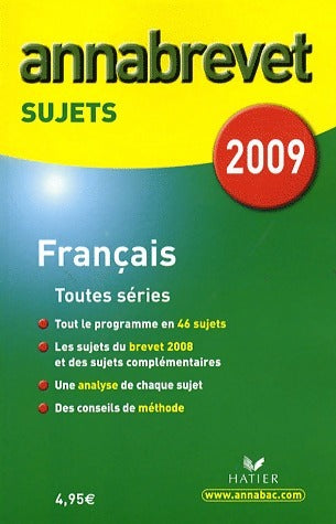 Livrenpoche : Français 3e toutes séries, sujets 2009 - Collectif - Livre