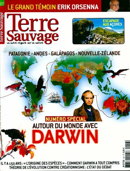 Livrenpoche : Terre sauvage n°246 : Autour du monde avec Darwin - Collectif - Livre