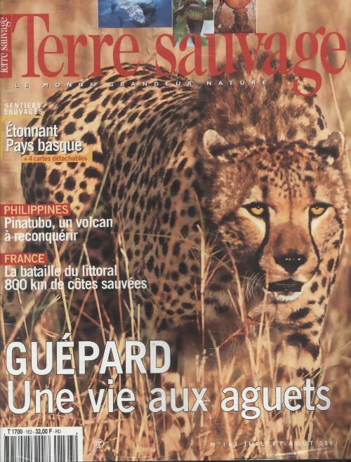 Livrenpoche : Terre sauvage n°163 : guépard une vie aux aguets - Collectif - Livre