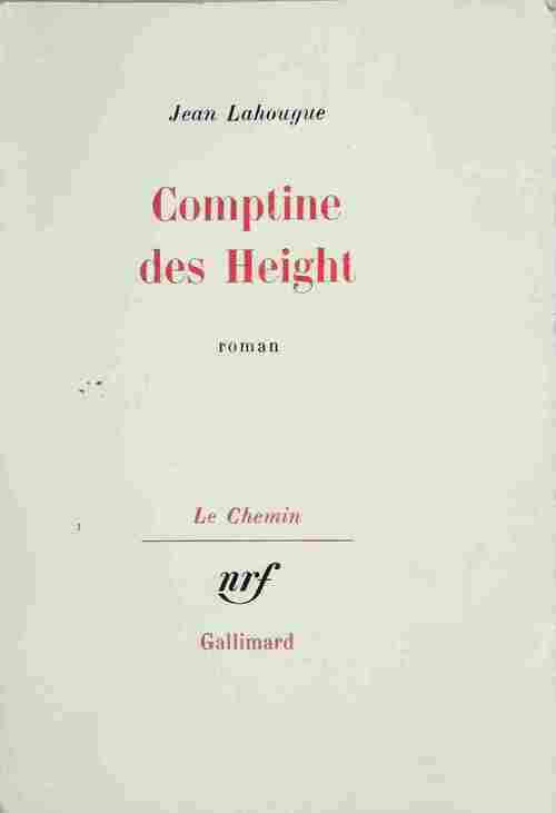 Livrenpoche : Comptine des height - Jean Lahougue - Livre