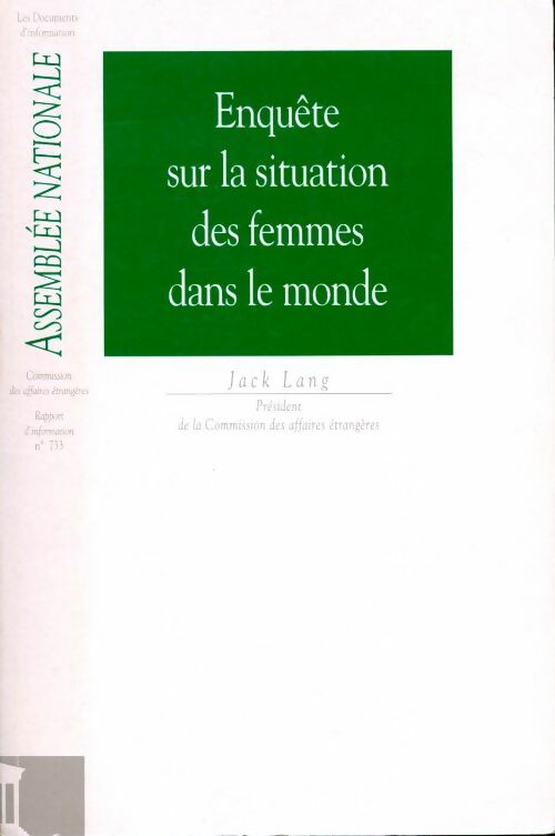 Livrenpoche : Rapport d'information sur la situation des femmes dans le monde - Collectif - Livre
