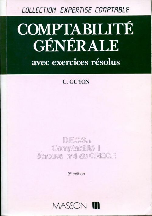 Livrenpoche : Comptabilite générale avec exercices résolus - Ch. Guyon - Livre