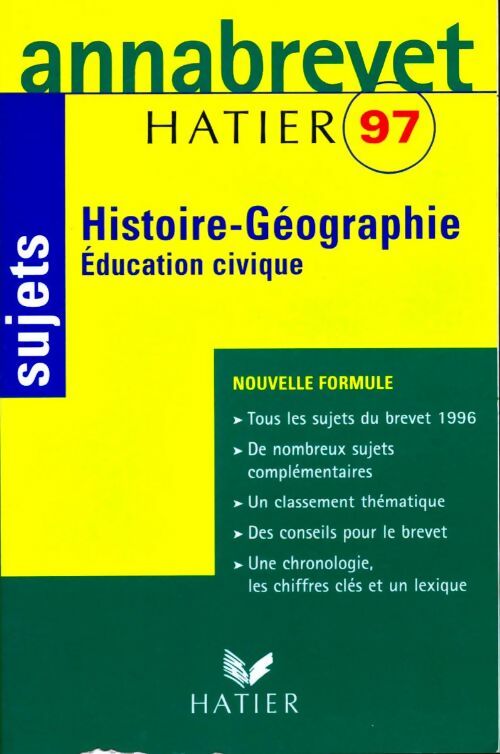 Livrenpoche : Histoire-géographie Education Civique Brevet Sujets 97 - Jean Brignon - Livre