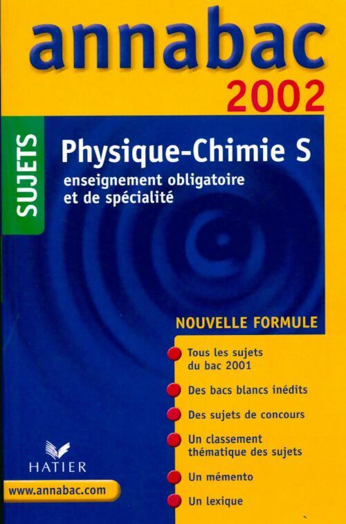 Livrenpoche : Physique-chimie Terminale S, sujets 2002 - Agnès le bourgeois - Livre