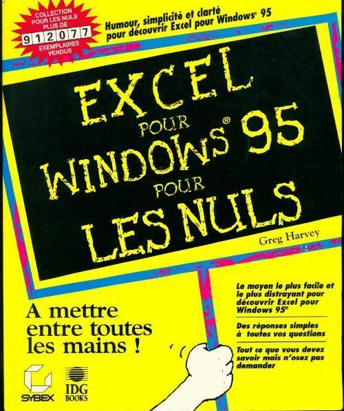 Livrenpoche : Excel pour Windows 95 pour les nuls - Greg Harvey - Livre