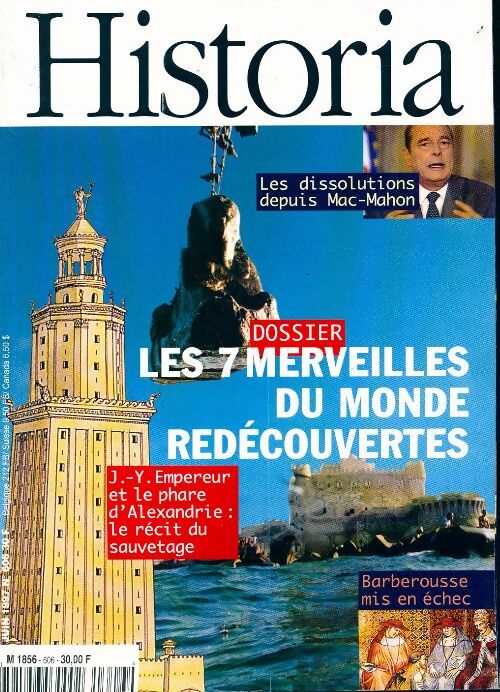 Livrenpoche : Historia n°606 : Les 7 merveilles du monde redécouvertes - Collectif - Livre