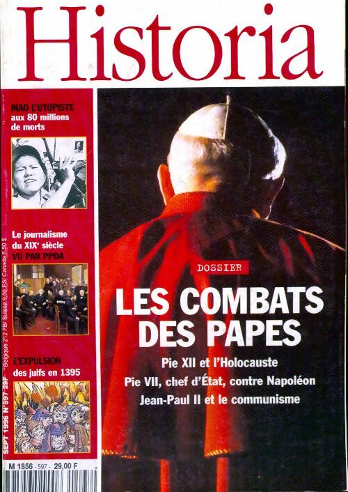 Historia n°597 : Les combats des papes - Collectif -  Historia - Livre