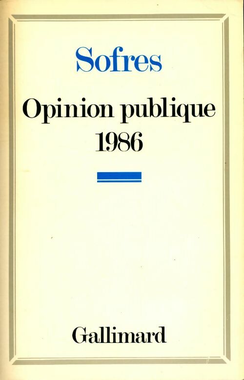 Livrenpoche : Opinion publique 1986 - Collectif - Livre