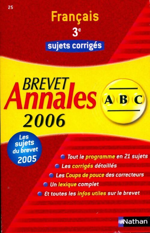 Livrenpoche : Français 3e sujets corrigés 2006 - Céline Mimouni - Livre