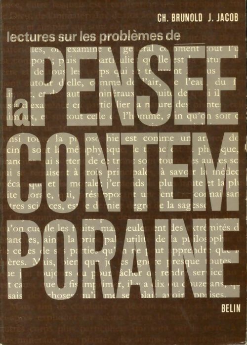 Livrenpoche : Lectures sur les problèmes de la pensée contemporaine - Ch. Brunold - Livre