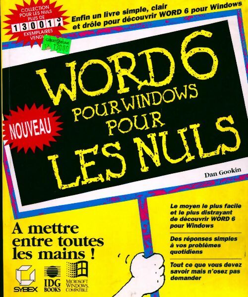 Livrenpoche : Word 6 pour windows pour les nuls - Dan Gookin - Livre