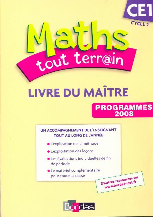 Livrenpoche : Maths tout terr@in CE1. Livre du maître - Alfred Errera - Livre