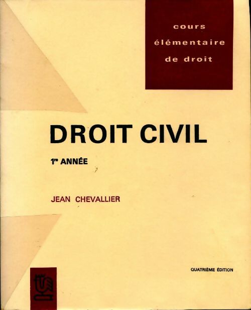 Livrenpoche : Droit civil. Première année - Jean Chevallier - Livre