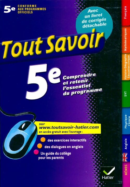Livrenpoche : Toutes savoir 5e - Marjorie Champetier - Livre