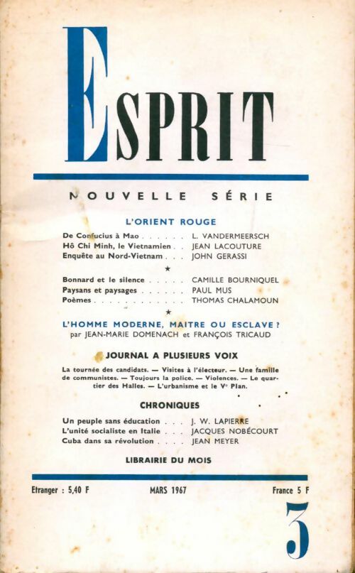 Livrenpoche : Esprit nouvelle série n°3 - Collectif - Livre