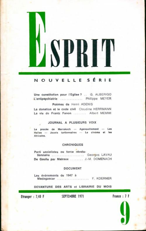 Livrenpoche : Esprit nouvelle série n°9 - Collectif - Livre
