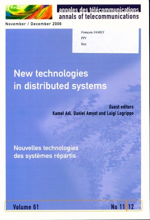 Livrenpoche : New technologies in distributed systems - Collectif - Livre