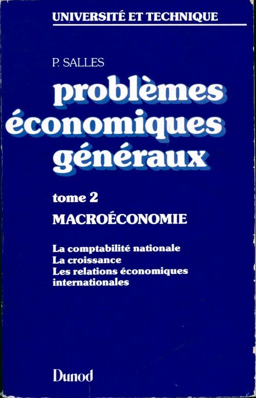 Livrenpoche : Problèmes économiques généraux Tome II - Pierre Salles - Livre