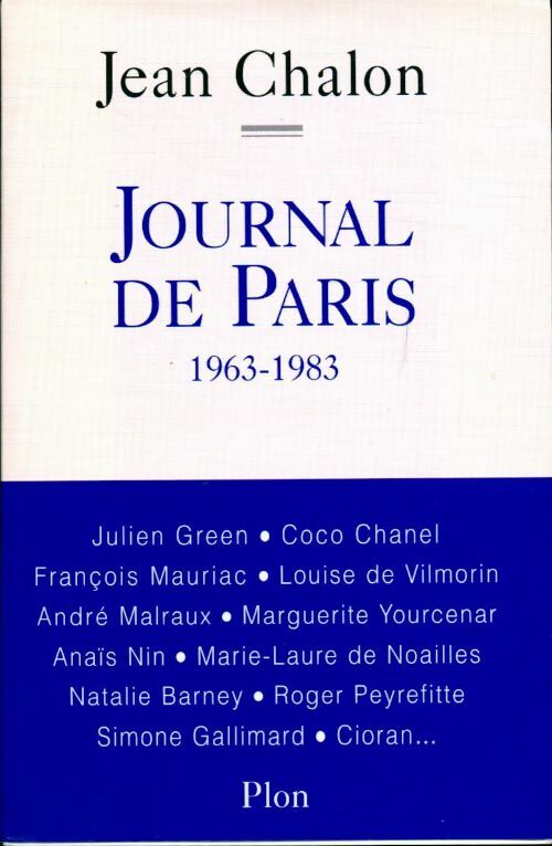 Livrenpoche : Journal de Paris (1963-1983) - Jean Chalon - Livre