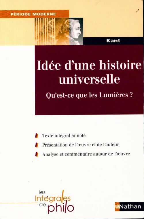 Livrenpoche : Idée d'une histoire universelle au point de vue cosmopolitique - Emmanuel Kant - Livre
