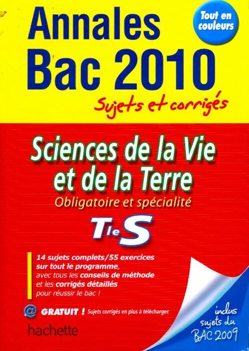 Livrenpoche : Sciences de la vie et de la terre Terminale S Sujets et corrigés 2010 - Patrice Delguel - Livre