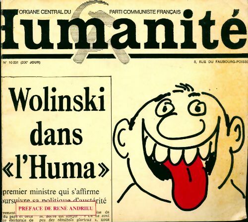 Livrenpoche : Wolinski dans l'Huma - Georges Wolinski - Livre