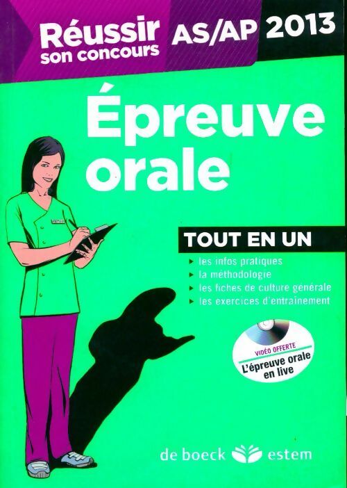 Livrenpoche : Concours AS/AP. Epreuve orale 2013 tout en un - Frédéric Jaquet - Livre