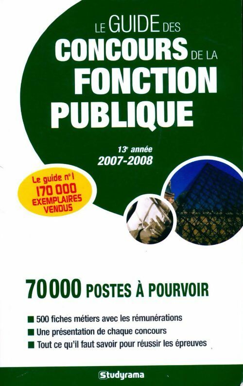Le guide des concours de la fonction publique 2007-2008 - Marie-Lorène Giniès -  Studyrama GF - Livre