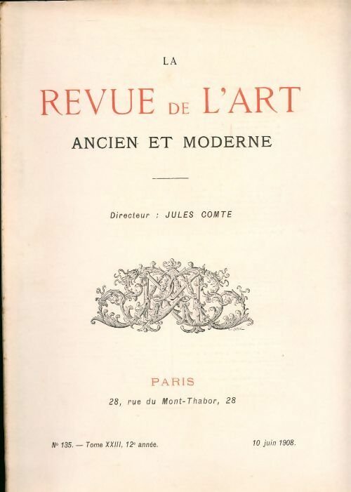 Livrenpoche : Revue de l'art ancien et moderne n°135 - Jules Comte - Livre