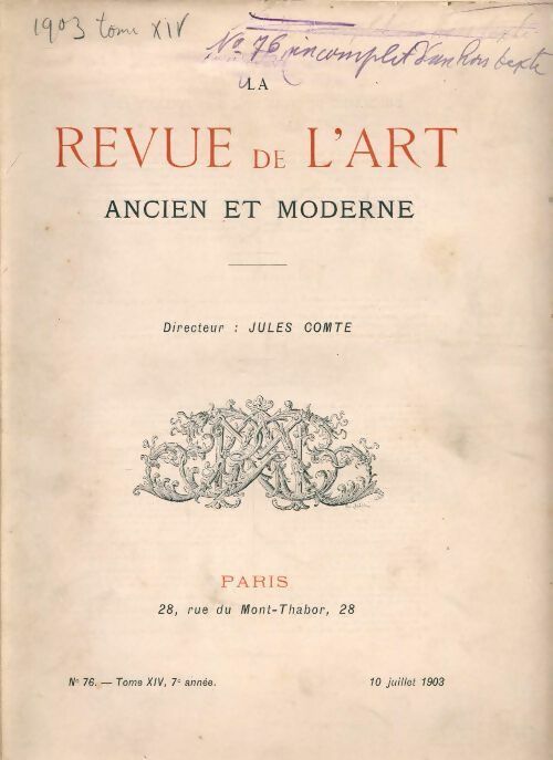Livrenpoche : Revue de l'art ancien et moderne n°76 - Collectif - Livre