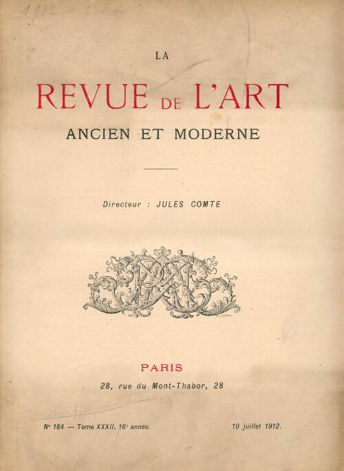 Revue de l'art ancien et moderne n°184 - Collectif -  Revue de l'art ancien et moderne - Livre