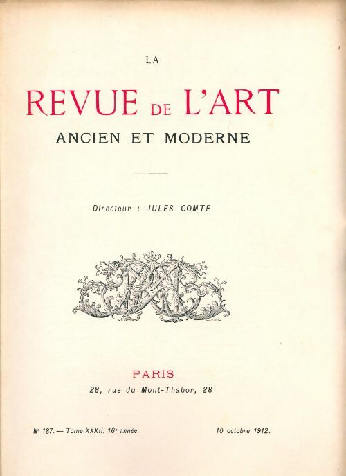 Livrenpoche : Revue de l'art ancien et moderne n°187 - Collectif - Livre