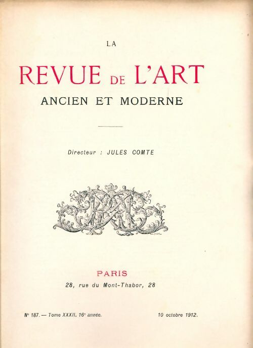 Revue de l'art ancien et moderne n°187 - Collectif -  Revue de l'art ancien et moderne - Livre