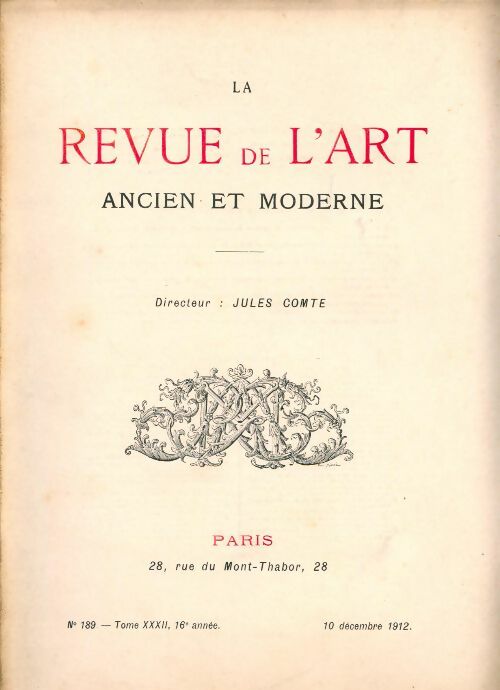 Revue de l'art ancien et moderne n°189 - Collectif -  Revue de l'art ancien et moderne - Livre