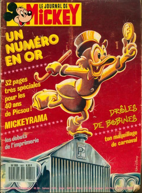 Livrenpoche : Le journal de Mickey n°1860 : Un numéro en or - Disney - Livre
