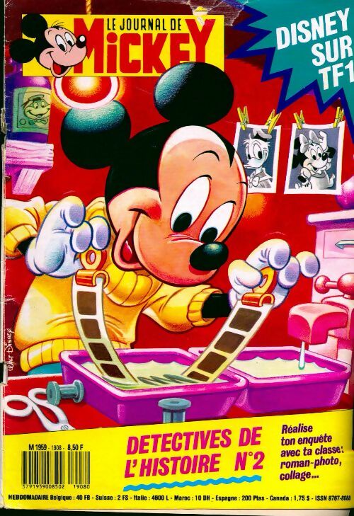 Livrenpoche : Le journal de Mickey n°1908 : Détectives de l'histoire n°2 - Disney - Livre