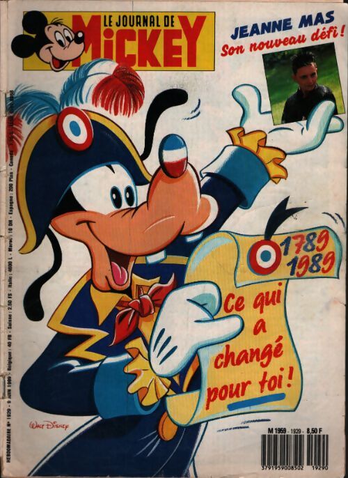 Le journal de Mickey n°1929 : 1789-1989, ce qui a changé pour toi - Disney - Livre