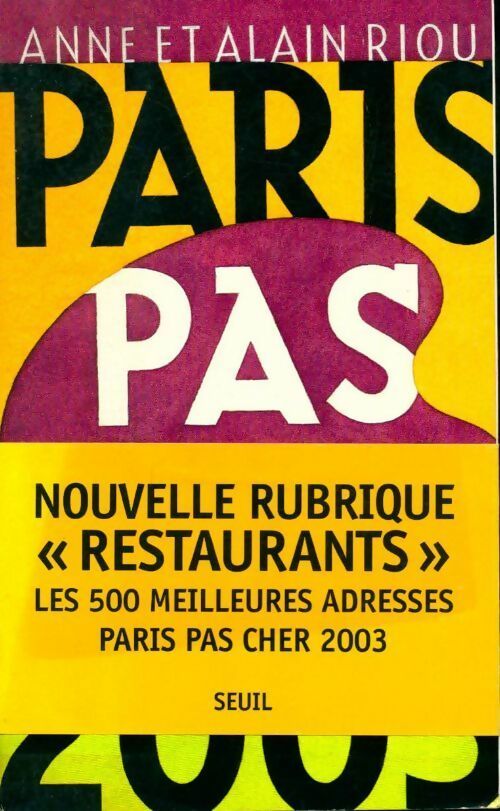 Livrenpoche : Paris pas cher 2003 - Anne Riou - Livre