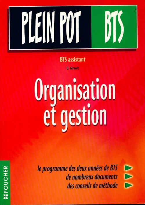 Livrenpoche : Organisation et gestion BTS - O. Girault - Livre