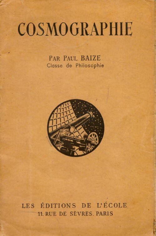 Livrenpoche : Cosmographie - Paul Baize - Livre