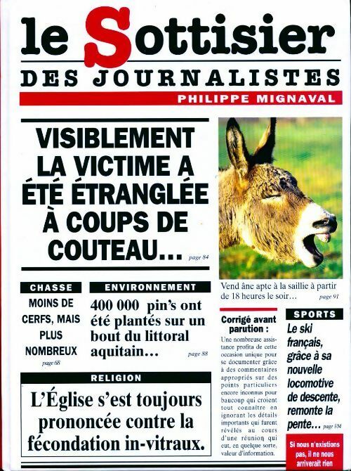 Livrenpoche : Le sottisier des journalistes - Philippe Mignaval - Livre