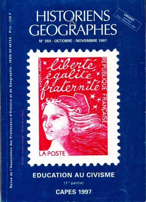 Livrenpoche : Historiens & Géographes n°359 : Education au civisme - Collectif - Livre