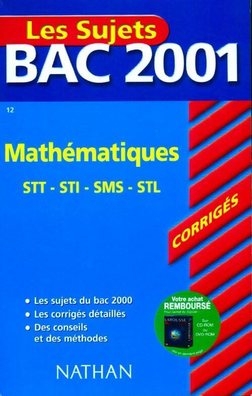 Livrenpoche : Mathématiques Terminale STT, STI, SMS, STL sujets corrigés - Michel Poncy - Livre